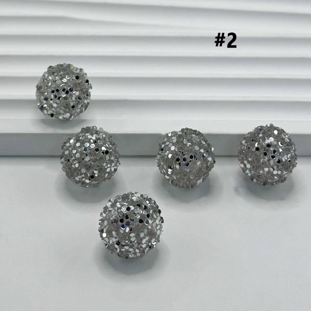 Sparkling Rhinestone Sugar Beads 16mm