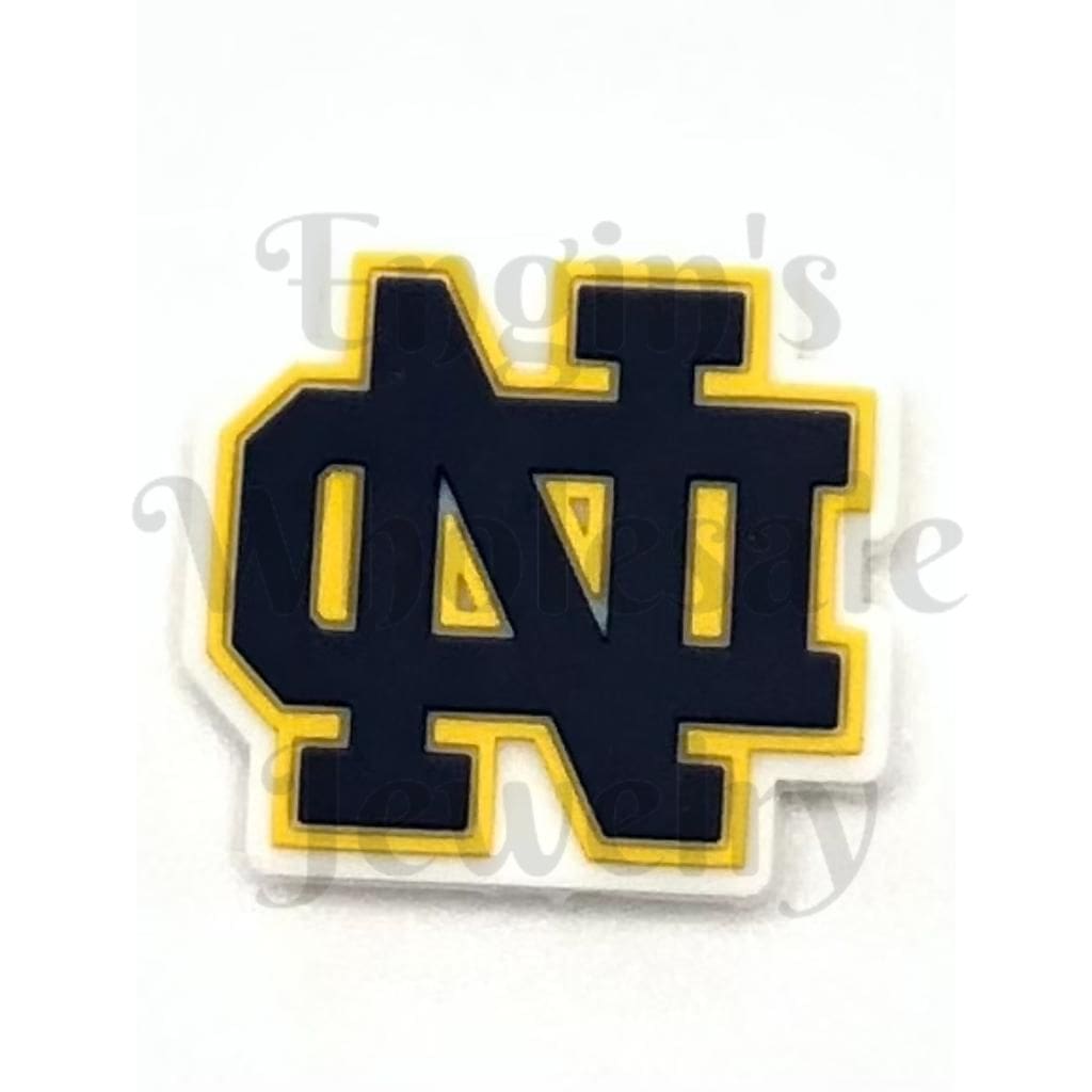 USA Division New York Baseball Notr Dam Fighting Iris Silicone Focal Beads