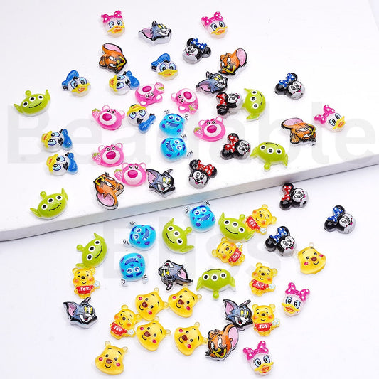 Cartoon Character Charms for Jewelry Mini Size, Featuring Toy Stor, Donal Duc, Hello Kitt, Sanri Friends, Monsters Inc, Micke & More