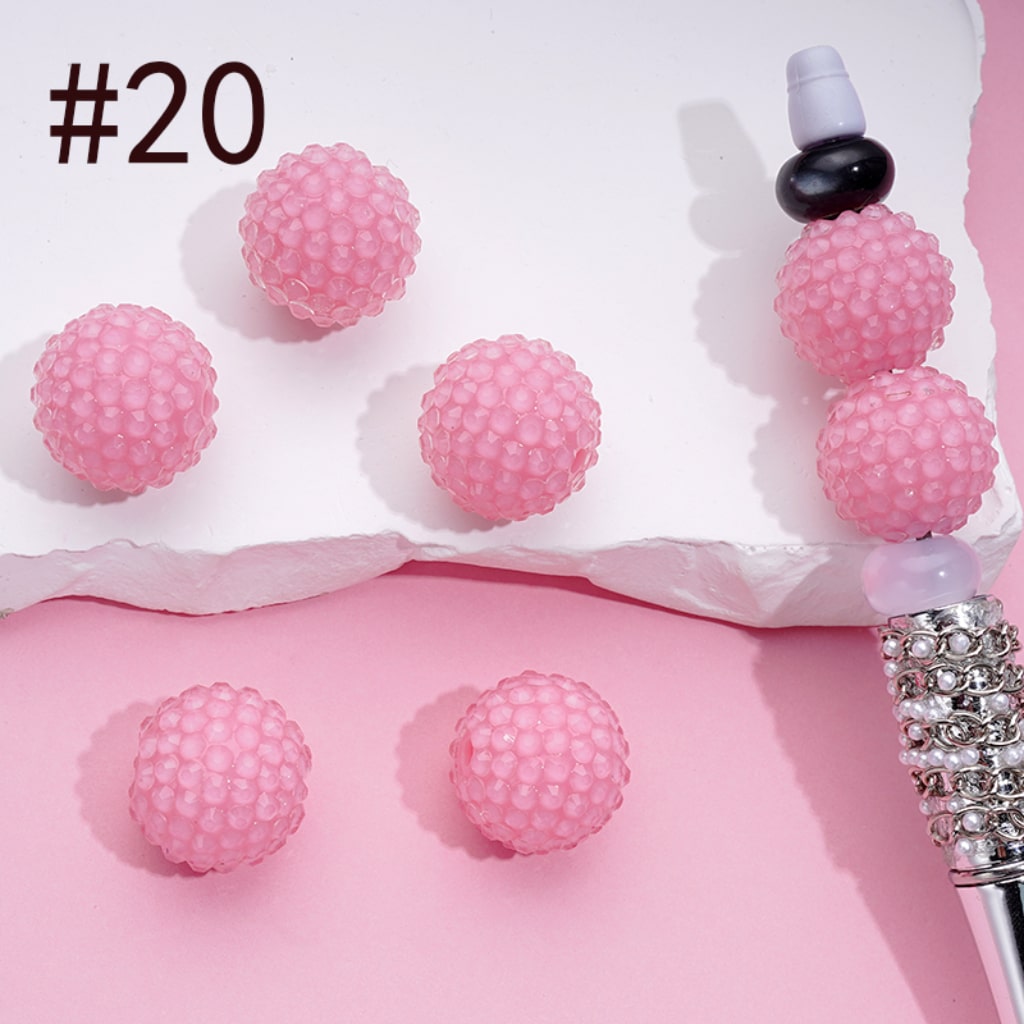 Cute Jelly Color Rhinestones Acrylic Beads, 20MM