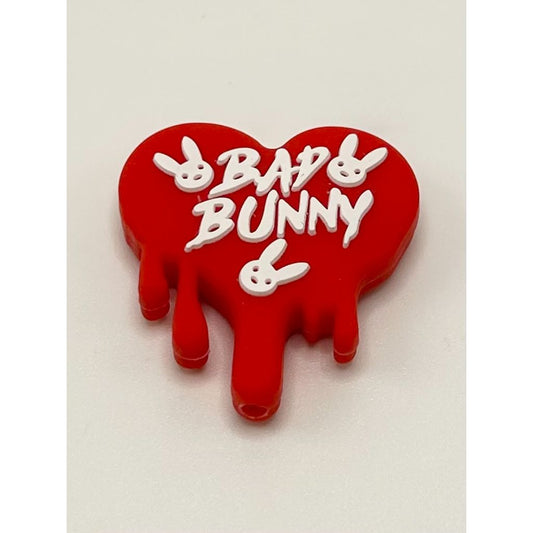 Rabbit Bad Bunny Silicone Focal Beads