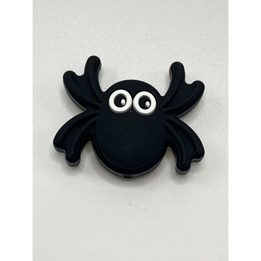 Spider Crawly Black Silicone Focal Beads