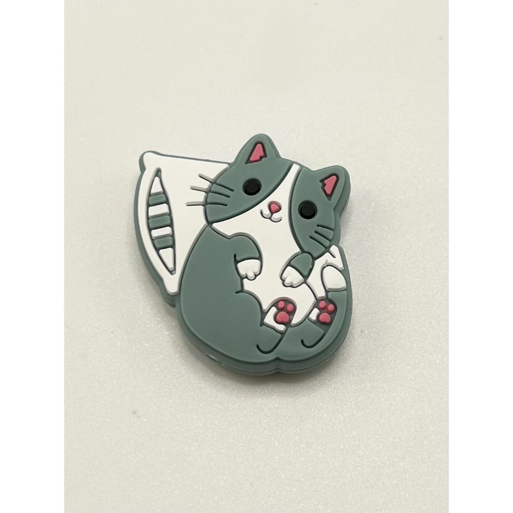 Cartoon Cute Cat on Pillow Silicone Focal Beads