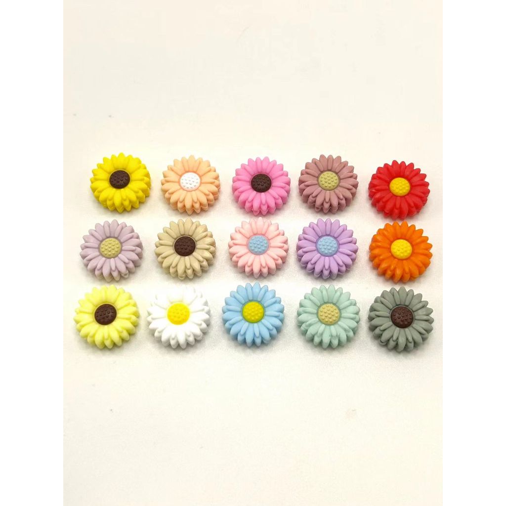 Flowers Small Silicone Focal Beads