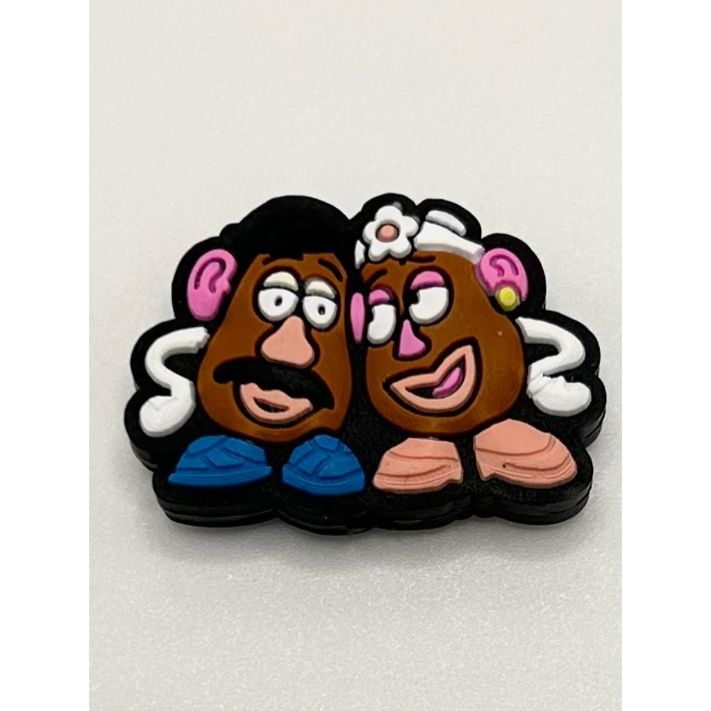 Potato Brown Couple Silicone Focal Beads