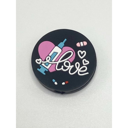 Doctor Nurse Pill Love Heart Silicone Focal Beads