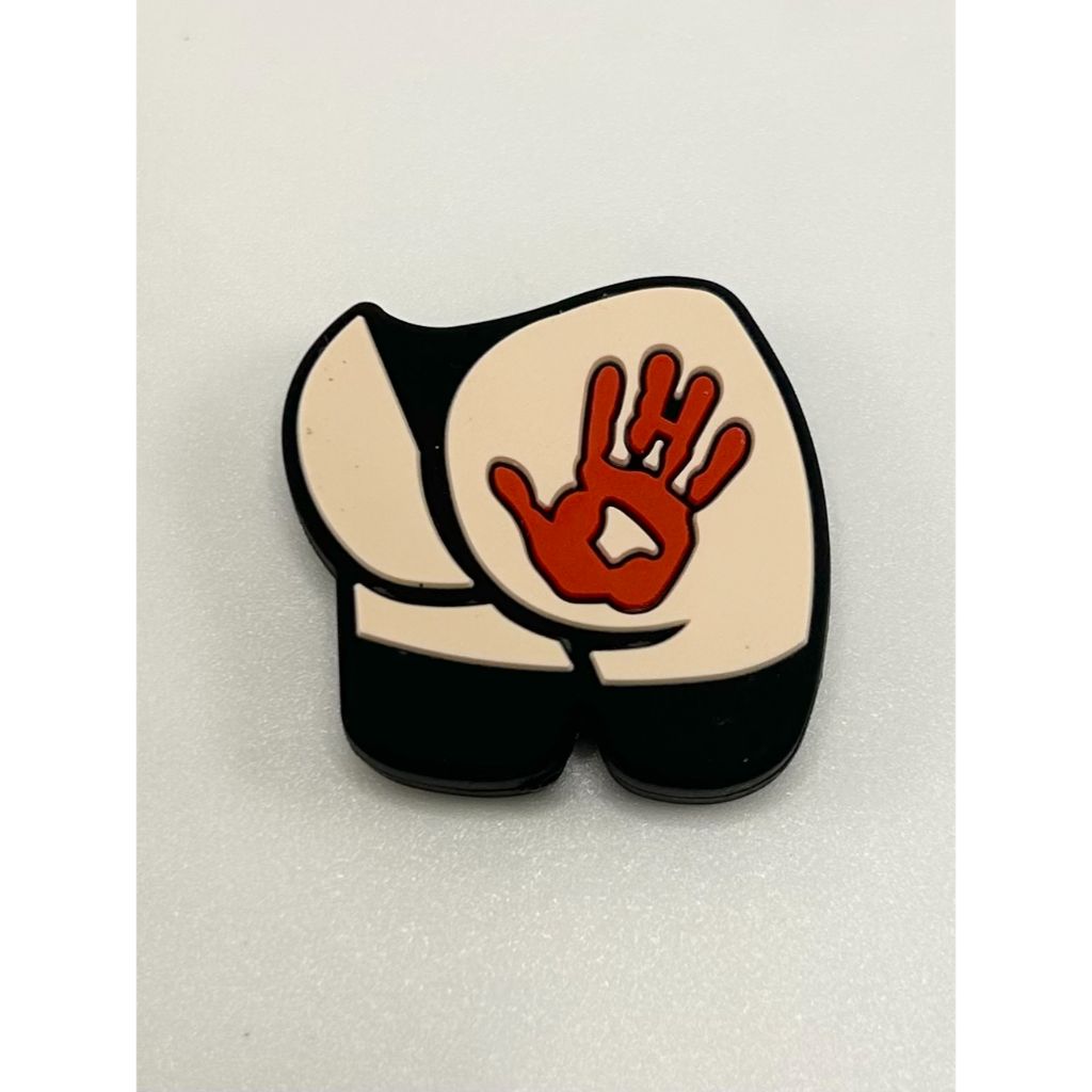 Sexy Palm Print On Buttocks Silicone Focal Beads