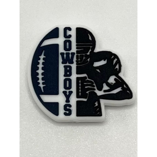 Football Cowboys Silicone Focal Beads