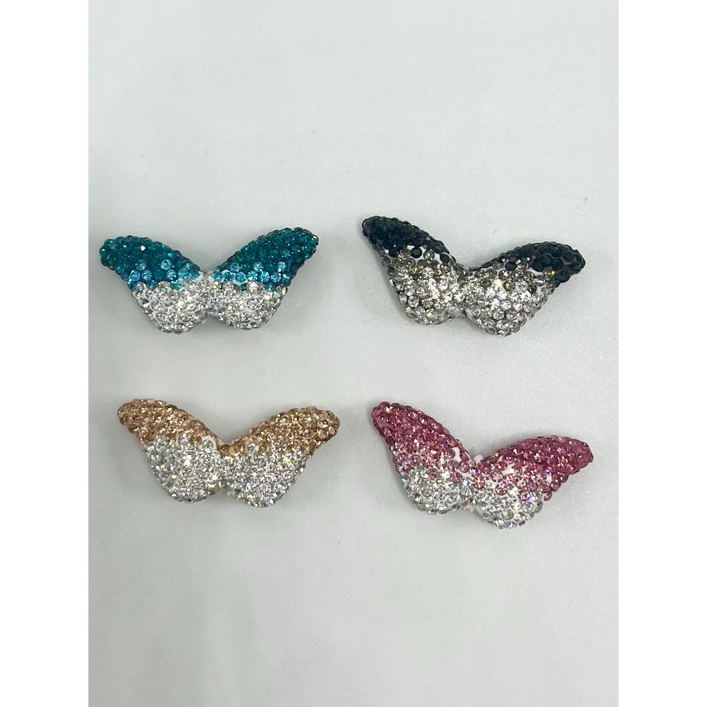 Crystal Rhinestones with Butterfly Clay Beads, PLEASE READ DESCRIPTION