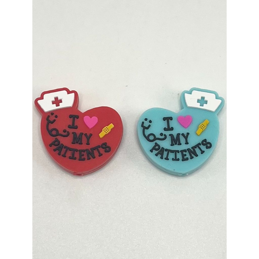 Heart Nurse Doctor I Love My Patients Silicone Focal Beads