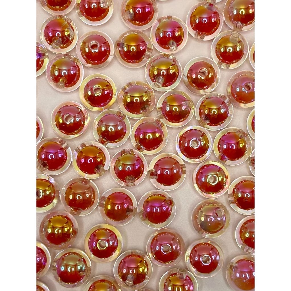 Shiny Clear See-through Double Layer Acrylic Beads, 16mm, Random Mix, LD