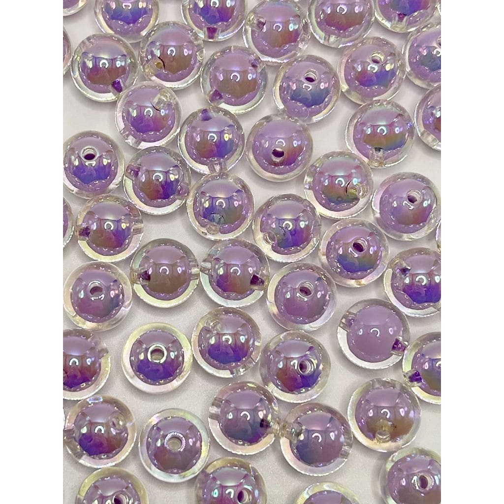 Shiny Clear See-through Double Layer Acrylic Beads, 16mm, Random Mix, LD