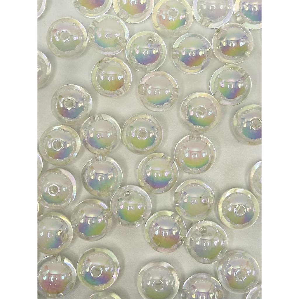 Shiny Clear See-through Double Layer Acrylic Beads, 16mm, Random Mix, LD
