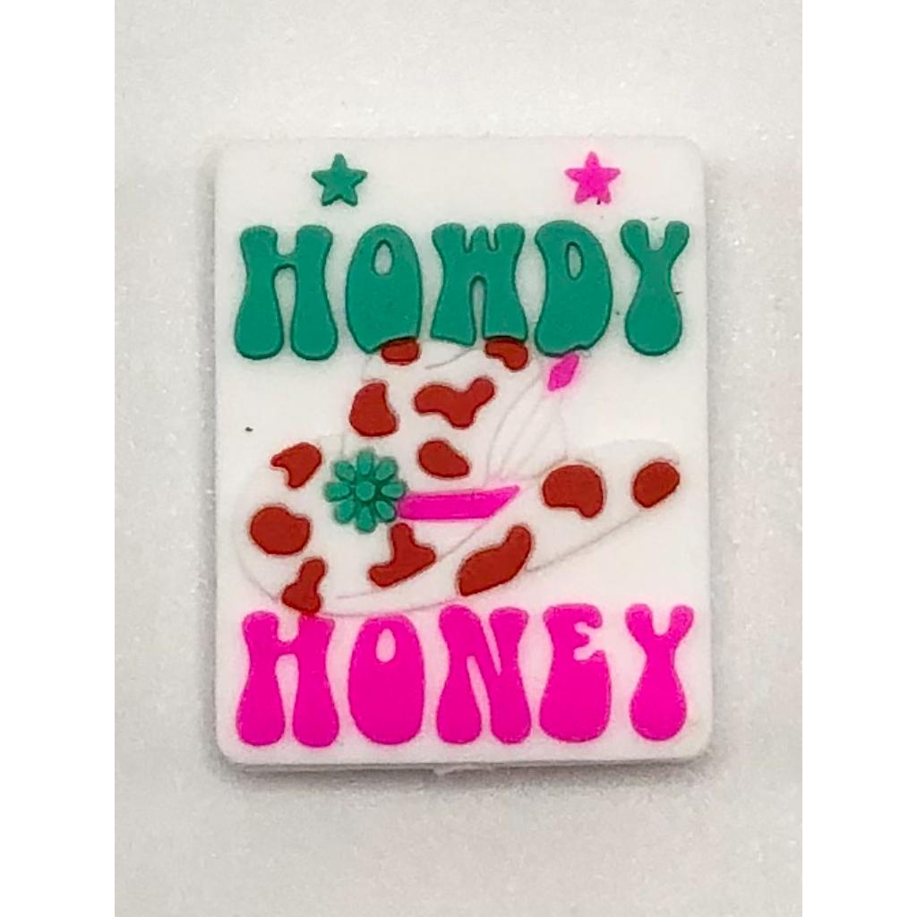 Cow Leopard Hat Howdy Honey Silicone Focal Beads