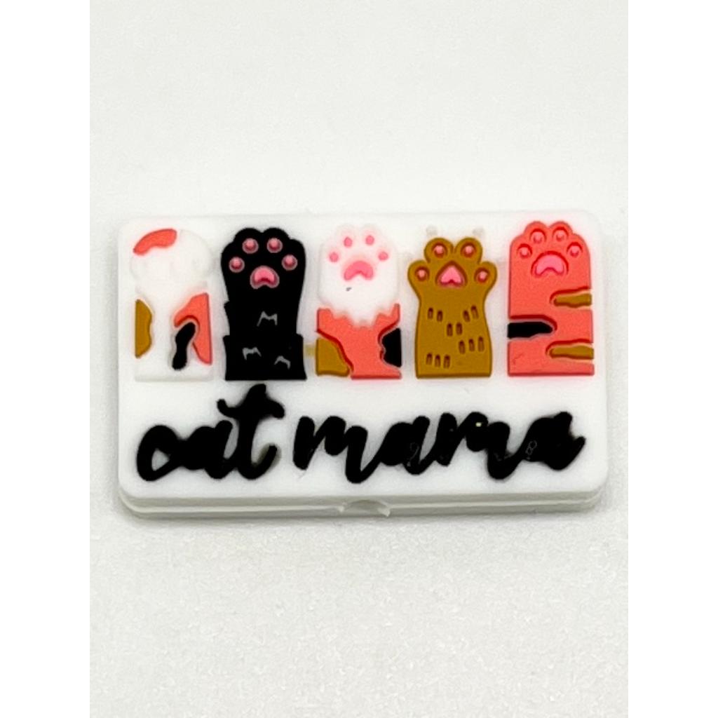 Pet Paw Cat Mama Silicone Focal Beads