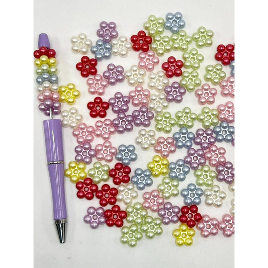 Cute Flower Shaped Spacer Beads, Acrylic Material, Acrylic Spacer Beads, 15mm Size