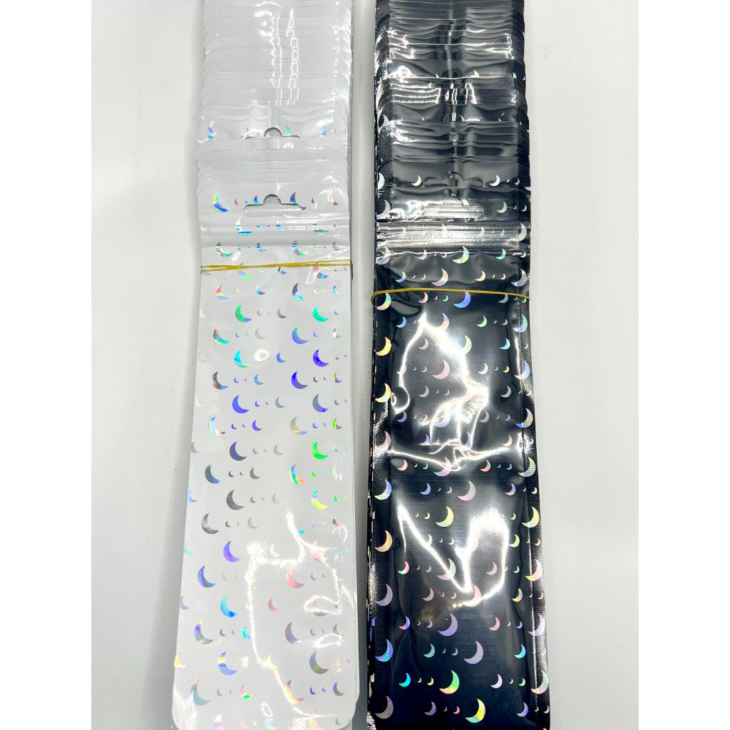 Heart Resealable Ziplock Bags & Star & Moon with Non Woven Fabric Back for Beadable Pens, UV Finish, 6.5*21cm