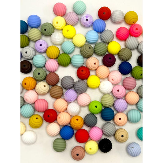 Beehive Shape Silicone Beads for Keychains, Silicone Beads