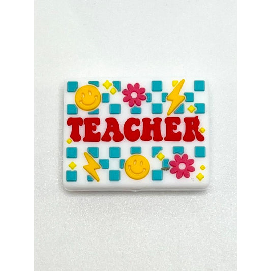 Smile Lightning with Teacher Flower Silicone Focal Beads