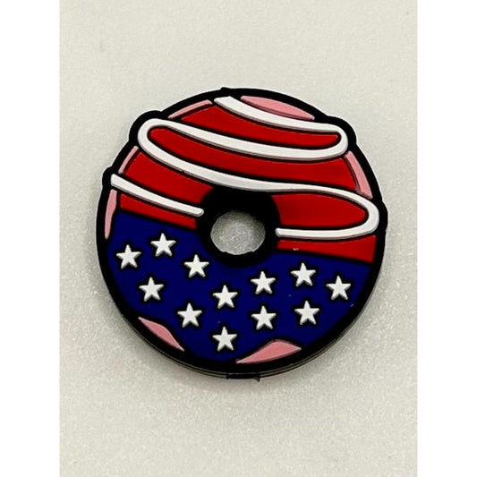 Star with Donut Doughnut Silicone Focal Beads