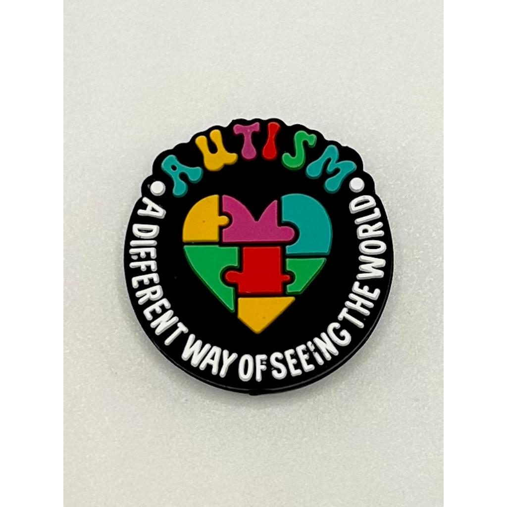 A Different Way Of Seeing The World Heart Autism Silicone Focal Beads