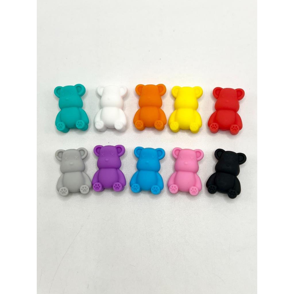 3D Cute Bear Silicone Focal Beads