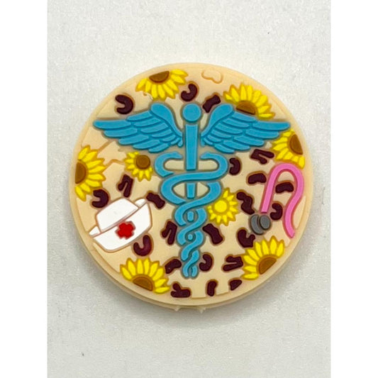 Snake of Life Paramedic Doctor Nurse Stethoscope Sunflower Silicone Focal Beads