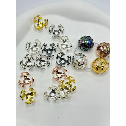 Bead Cap Bead Cage for 16mm Beads Stars