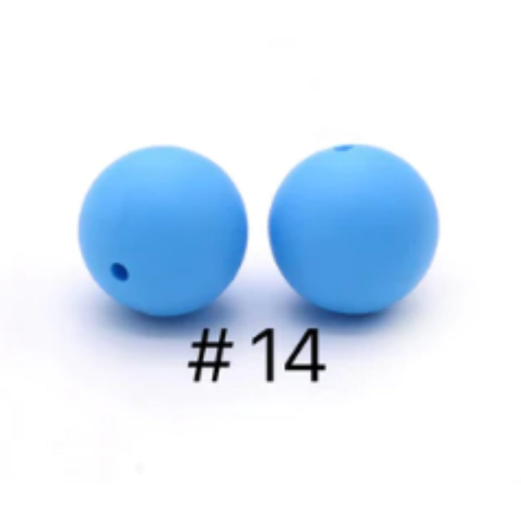 Round Shape Large 19mm Silicone Beads in Solid Colors, Big Size 19mm