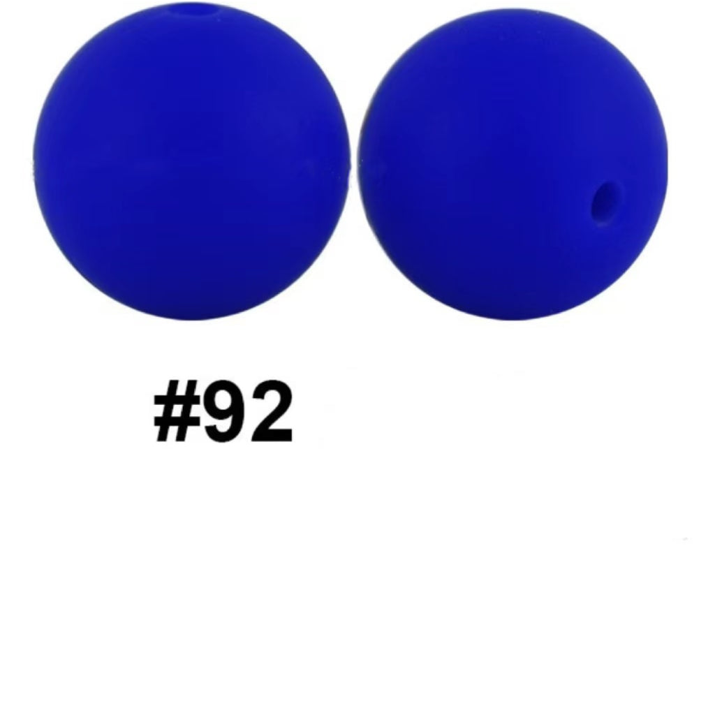 Round Shape Large 19mm Silicone Beads in Solid Colors, Big Size 19mm