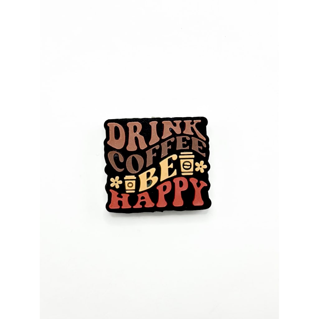Be Happy Drink Coffee Silicone Focal Beads