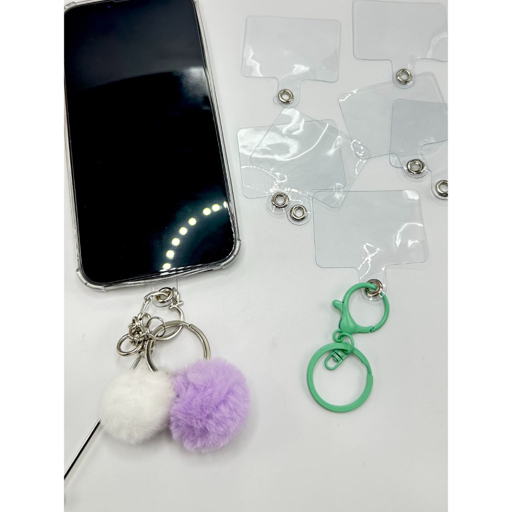 Glass Rhinestone Strap with Anti-lost Cellphone Chain Around 140MM ll Clear Fixing Plate For Mobile Phone Case Lanyard Hanging