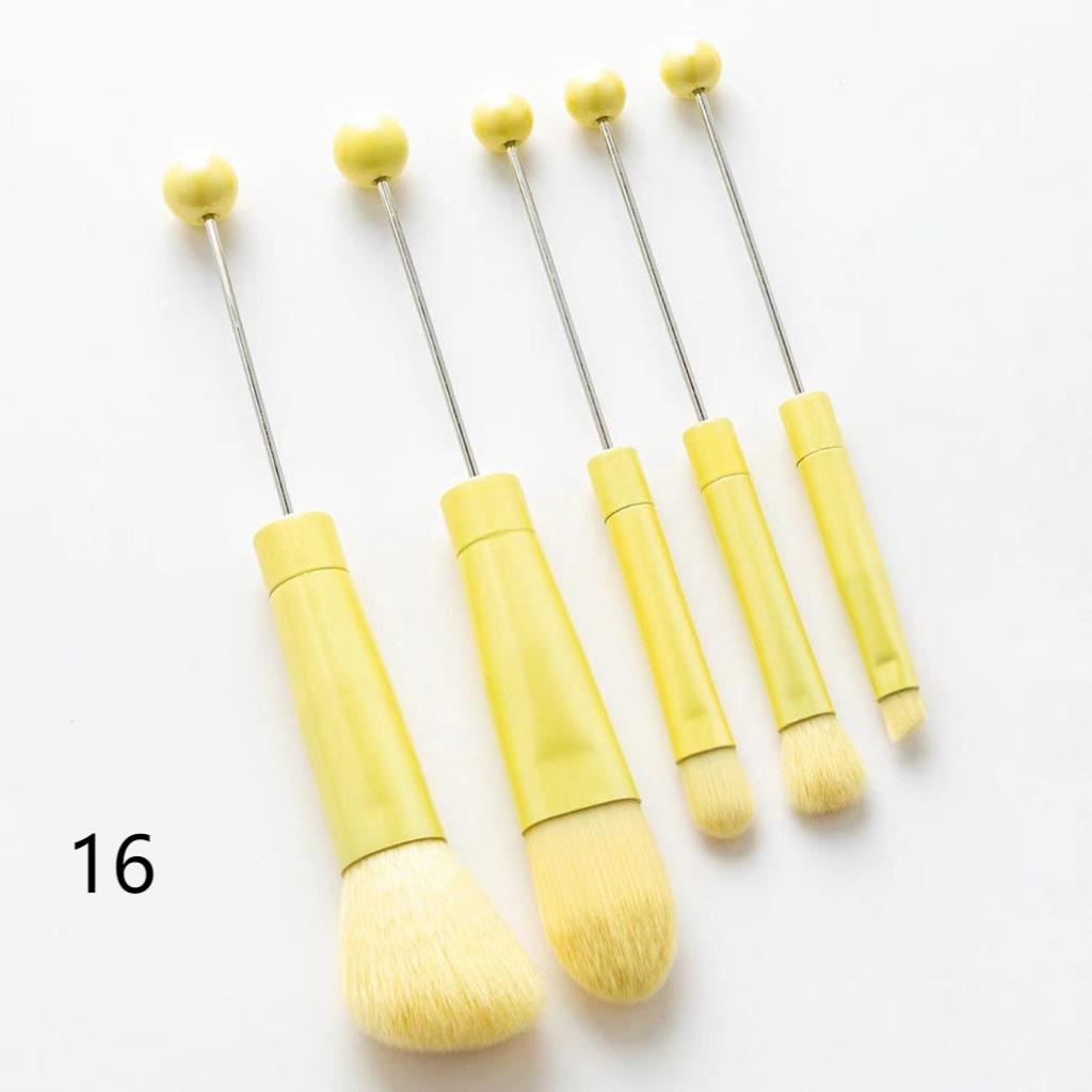 Beaded Make Up Brush Solid And Ombre Color Beadable Makeup Brushes (1 Set = 5 pieces)