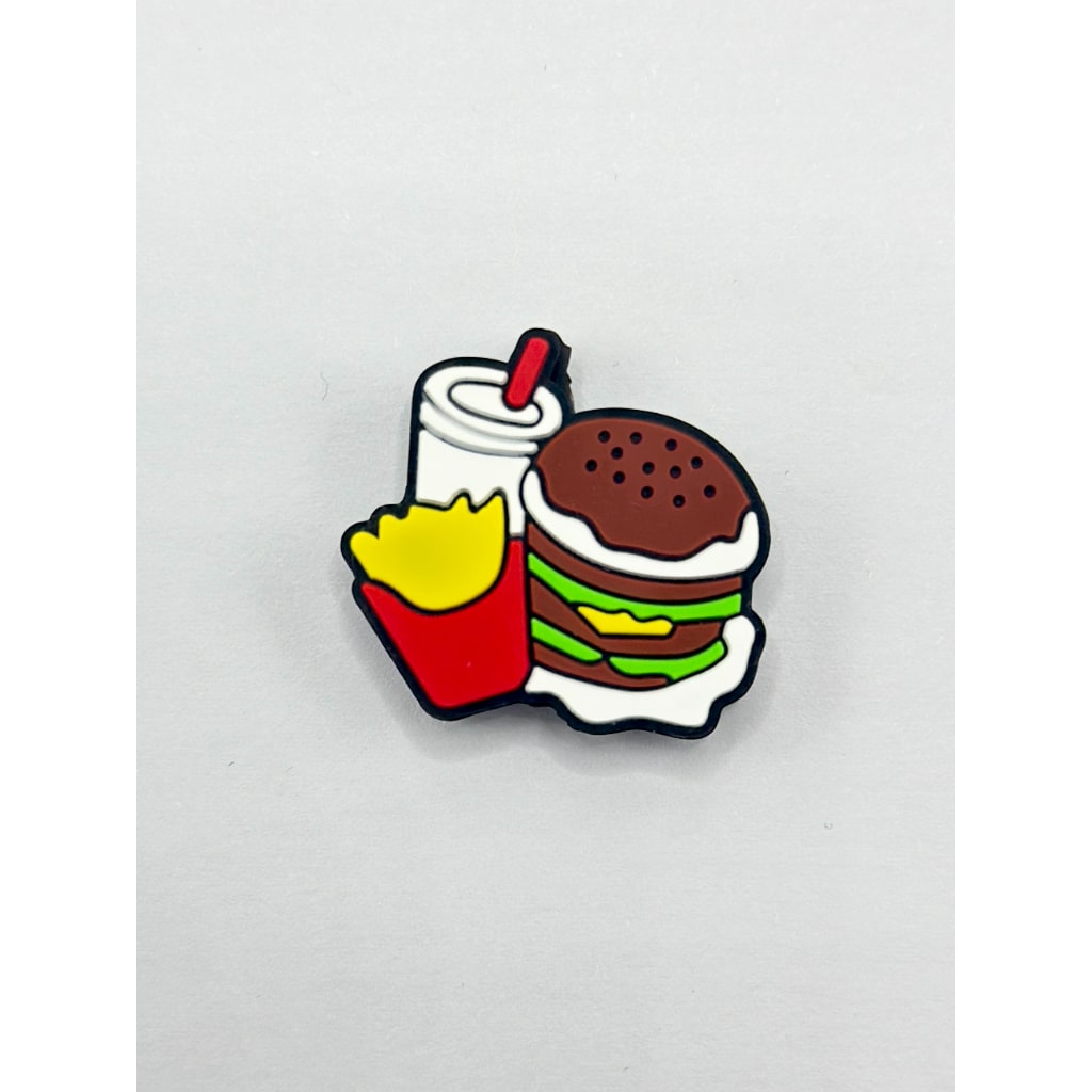 French Fries Coke Fast Food Hamburger Silicone Focal Beads