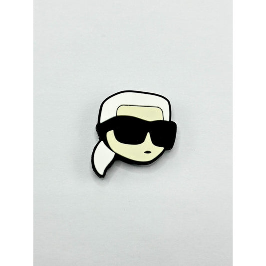 Woman Cool Lady with Sunglasses Silicone Focal Beads