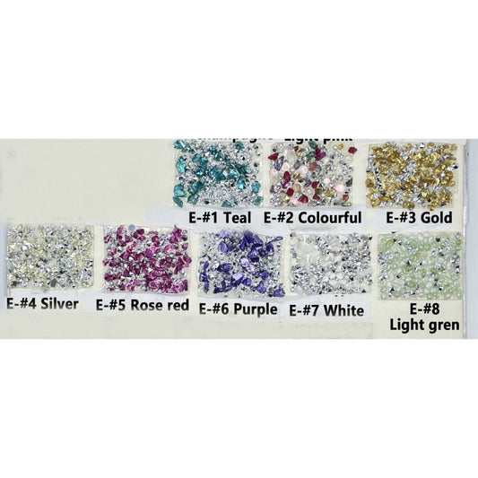 DIY Bling Bling Wraps Tapes with Small Gravel for Pen Clear Cone Shape Rhinestones, Around 40*28MM, 78pcs in 1 Sheet, Please Read the Description