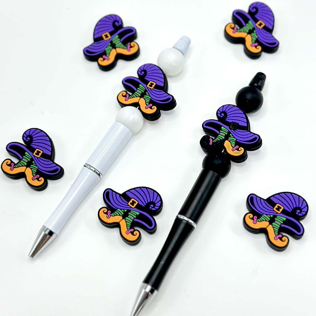 Witches Hat Cute Purple Halloween Silicone Focal Beads