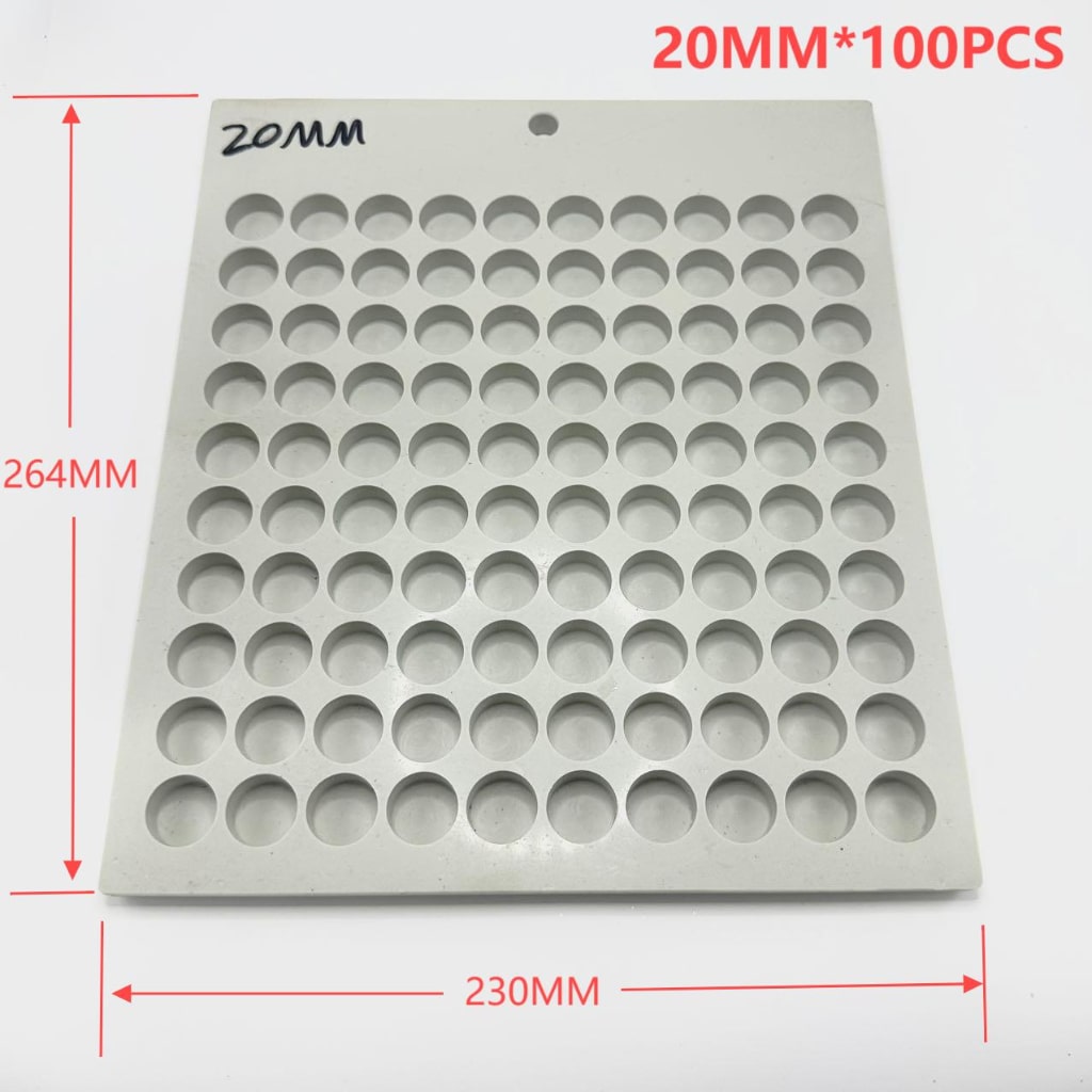 Portable and Practical Round Beads Counting Classifying Counter Tray Tool Board Platter for 16MM & 20MM