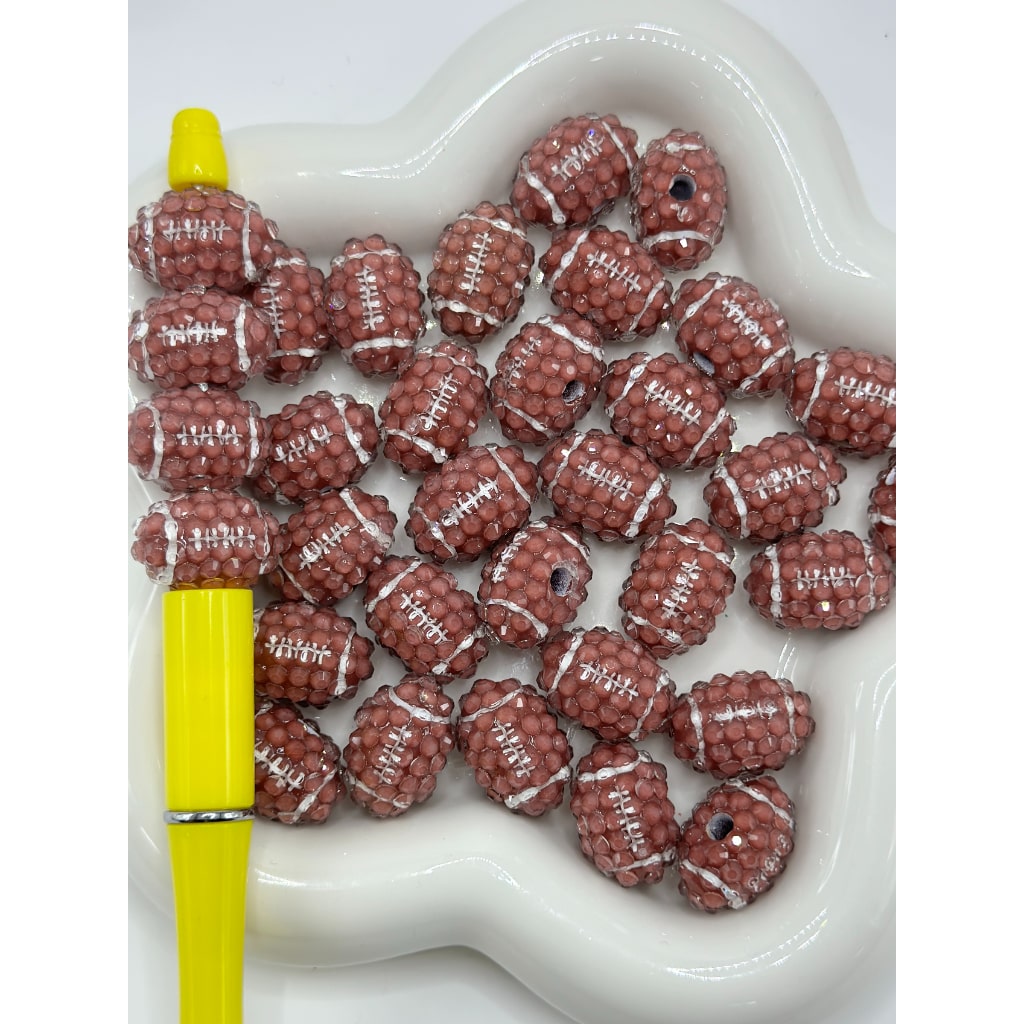 Round Football Basketball Soccer Baseball Mix of Sports Balls Acrylic Beads, 20mm