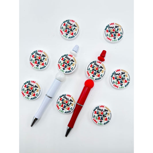 Frosty Shine Like Rudolph Give Like Santa Love Like Christmas Tree Dance Like Jesus Silicone Focal Beads