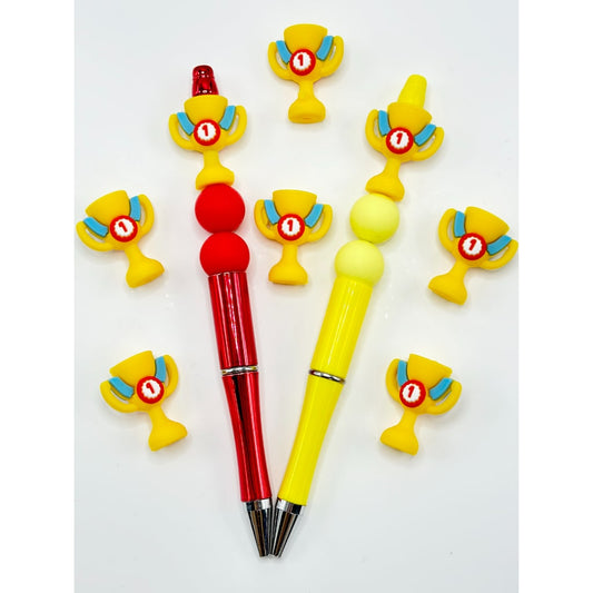 Champion 3D Golden Cup Trophy No.1 Silicone Focal Beads