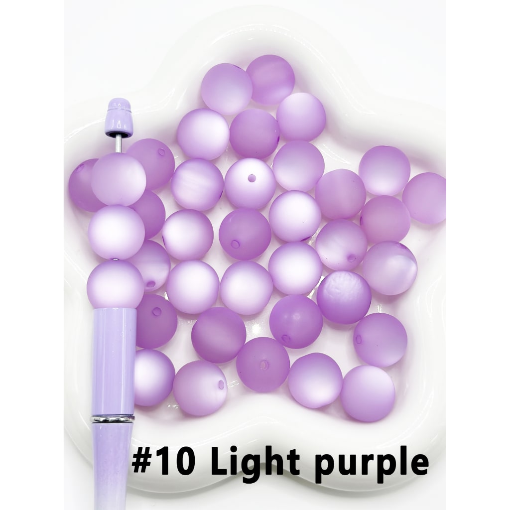 Round Cute Frosted Matte Stoving Baking Varnish Lacquered Vivid Cat Eye Style Painted Coated Acrylic Beads, 16MM