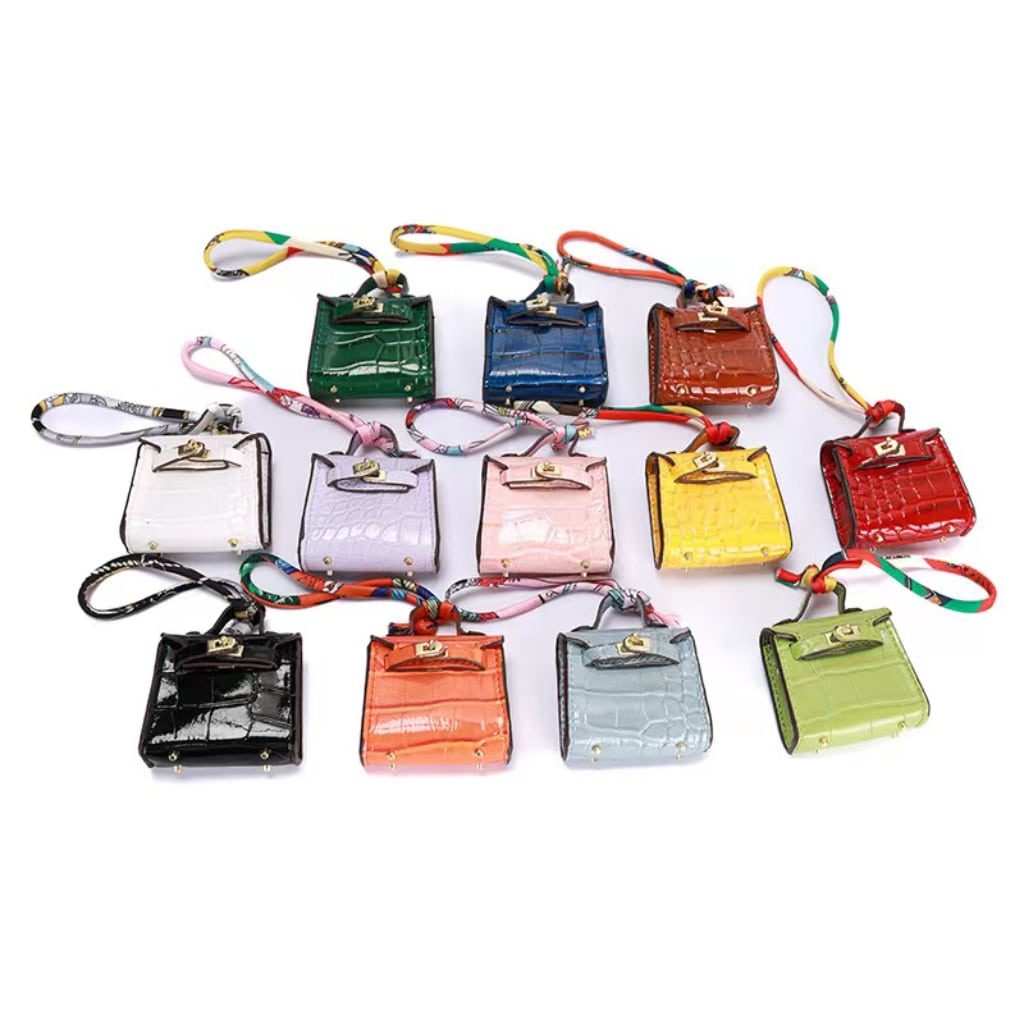 Mini Crafted Crocodile Pattern Lady Earphone Bag Keychain Pendant Handbag, Random Mix (Color Selecting is not Supported)