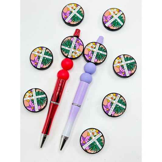 Let Me Tell You About My Jesus Flower Round Silicone Focal Beads