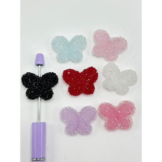 Butterfly Mini Cute Sugar Acrylic Beads, Random Mix, Around 32*25MM