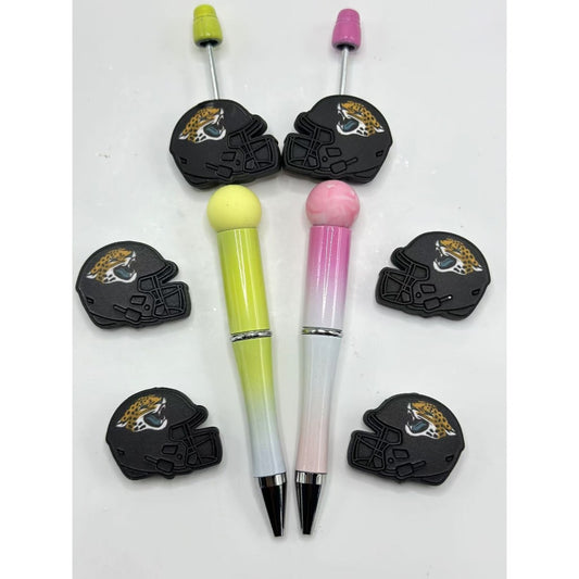 Football Team Jacksonville Football Helmet Sports USA American Silicone Focal Beads, Please Read the Description
