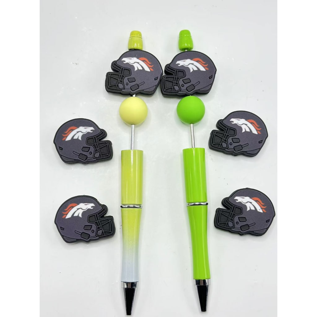 USA American Football Team Orange Team Helmet Sports Silicone Focal Beads，Please Read the Description