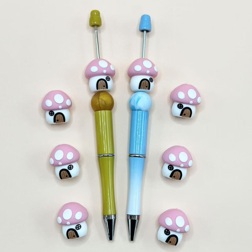 Vivid Mushroom House 3D Bonding Adhesive Mould Delicate Silicone Focal Beads