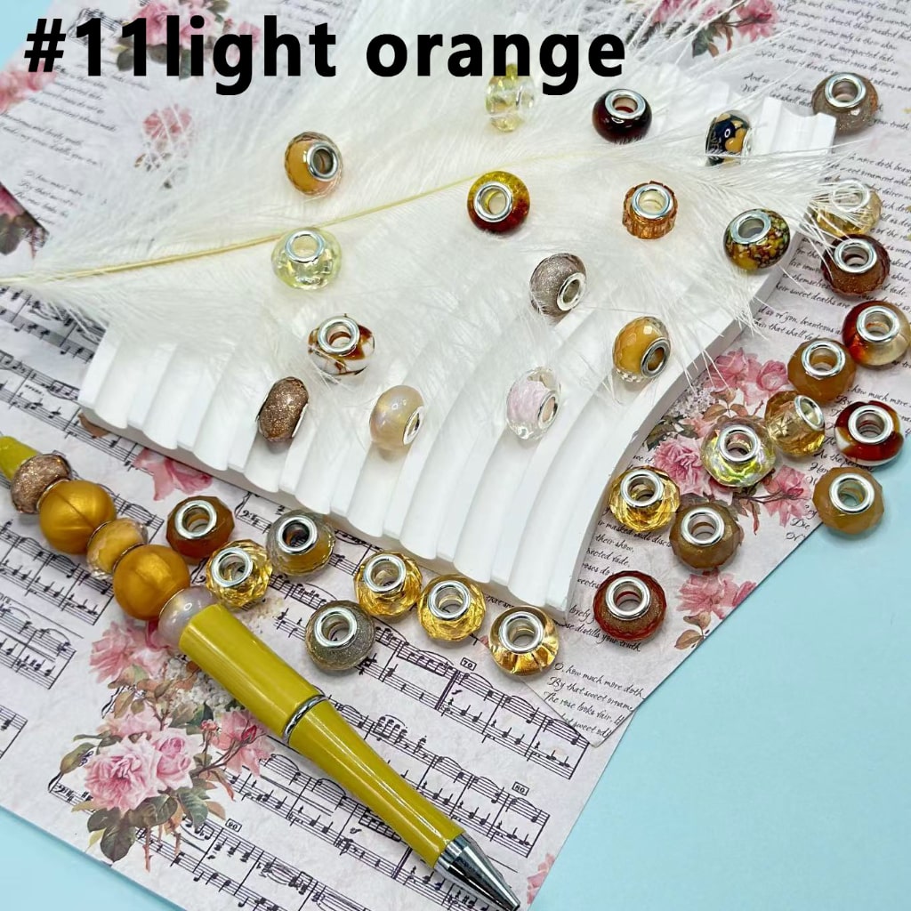 Multi-Color Exquisite Wheel Abcaus Acrylic Beads with Large Hole, 14MM