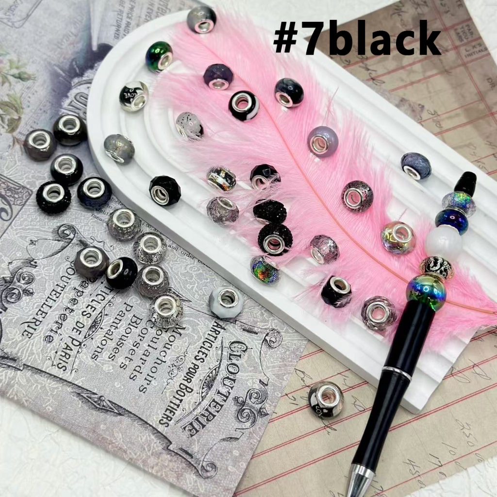 Multi-Color Exquisite Wheel Abcaus Acrylic Beads with Large Hole, 14MM